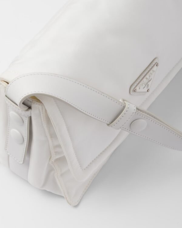 Small-filled Re-Nylon shoulder bag white