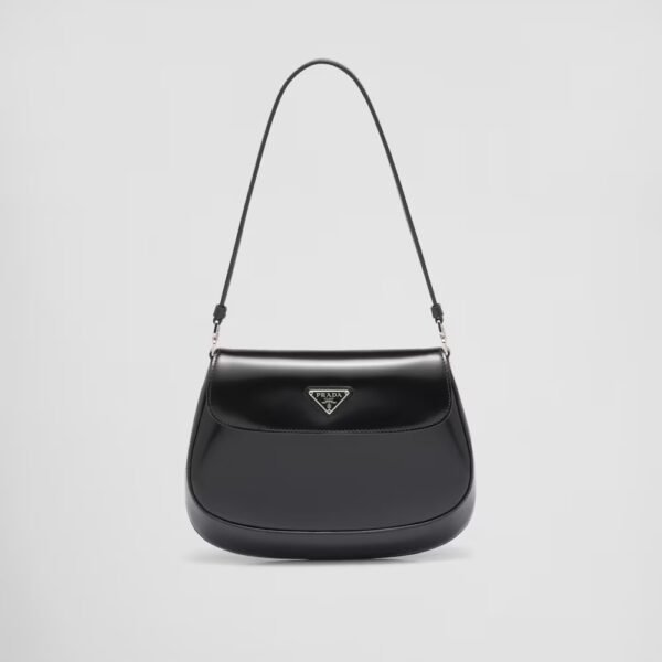 Prada Cleo Small Gloss Leather Flip Shoulder Bag