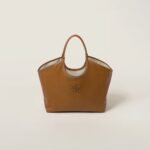 IVY Leather Handbag Cognac color
