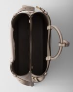 Prada Buckle Medium Leather Double-Belted Handbag