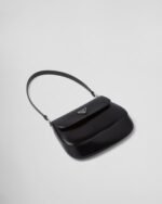 Prada Cleo Small Gloss Leather Flip Shoulder Bag