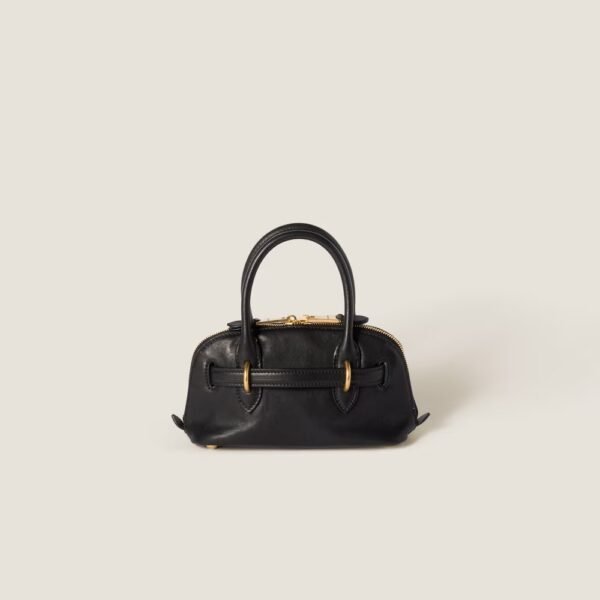 Mini Handbag in Aventure Nappa Leather Black