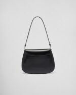 Prada Cleo Small Gloss Leather Flip Shoulder Bag