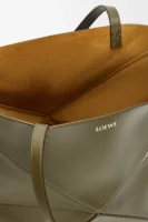 Medium Puzzle Fold tote in shiny calfskin