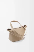 Mini Puzzle Fold tote in shiny calfskin