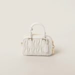 Arcadie Matelassé Soft Lamb Leather Handbag White