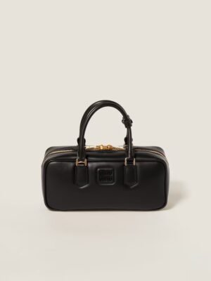 Arcadie Leather Large Handbag Black Color
