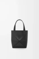 Mini Puzzle Fold tote in shiny calfskin