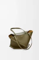 Medium Puzzle Fold tote in shiny calfskin