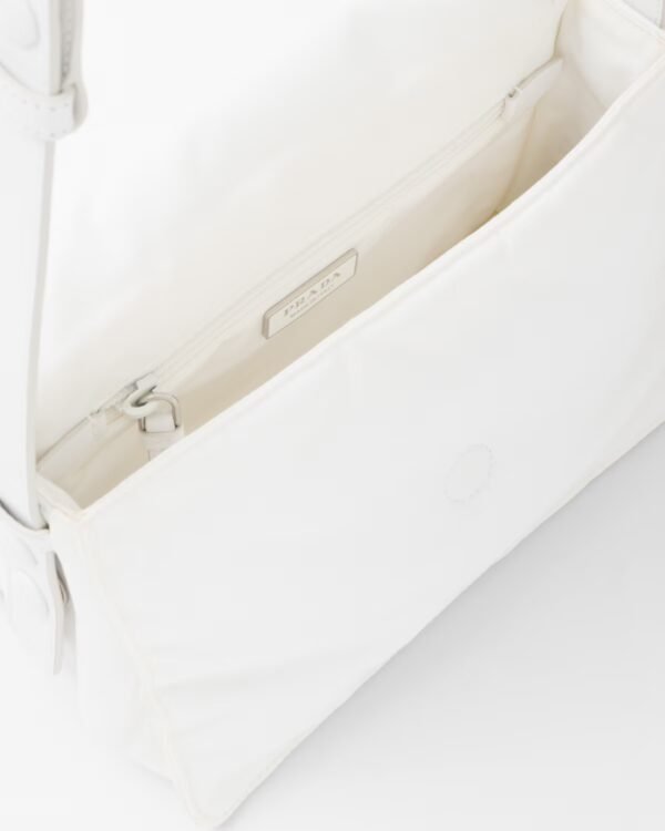 Small-filled Re-Nylon shoulder bag white
