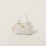 Arcadie Matelassé Soft Lamb Leather Handbag White
