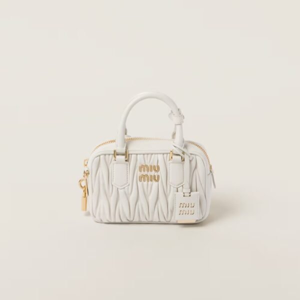 Arcadie Matelassé Soft Lamb Leather Handbag White