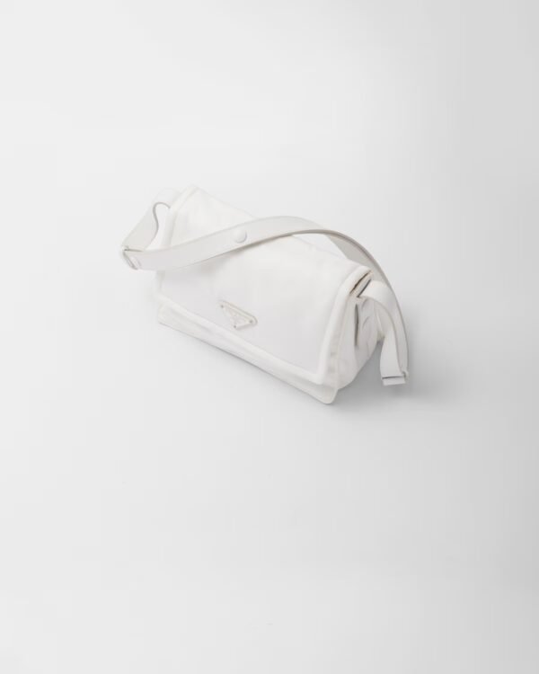 Small-filled Re-Nylon shoulder bag white