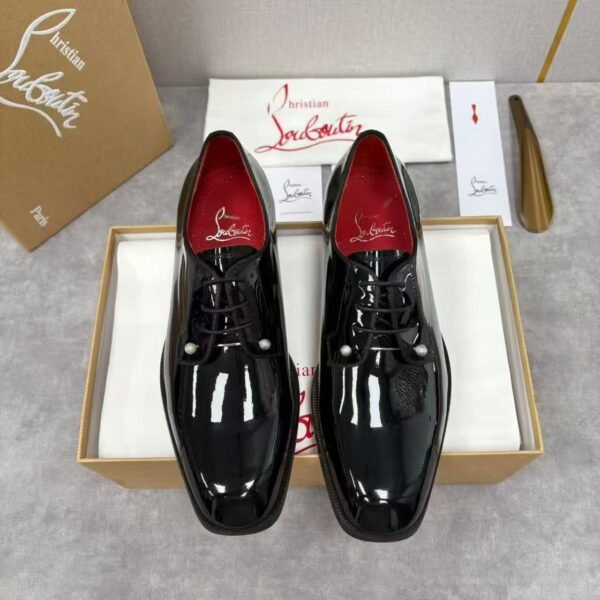 Men's Red Bottom Leather Loafers Slip-On Formal Dress Shoes
