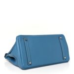 Taurillon Clemence Birkin 35 Blue Jean