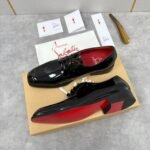 Men's Red Bottom Leather Loafers Slip-On Formal Dress Shoes