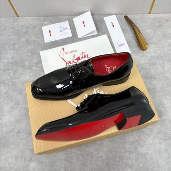 Men's Red Bottom Leather Loafers Slip-On Formal Dress Shoes