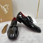 Men's Red Bottom Leather Loafers Slip-On Formal Dress Shoes