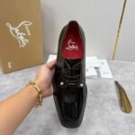 Men's Red Bottom Leather Loafers Slip-On Formal Dress Shoes