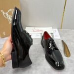 Men's Red Bottom Leather Loafers Slip-On Formal Dress Shoes