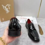 Men's Red Bottom Leather Loafers Slip-On Formal Dress Shoes