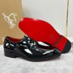 Men's Red Bottom Leather Loafers Slip-On Formal Dress Shoes