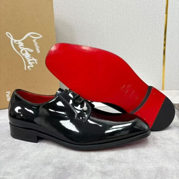 Men's Red Bottom Leather Loafers Slip-On Formal Dress Shoes