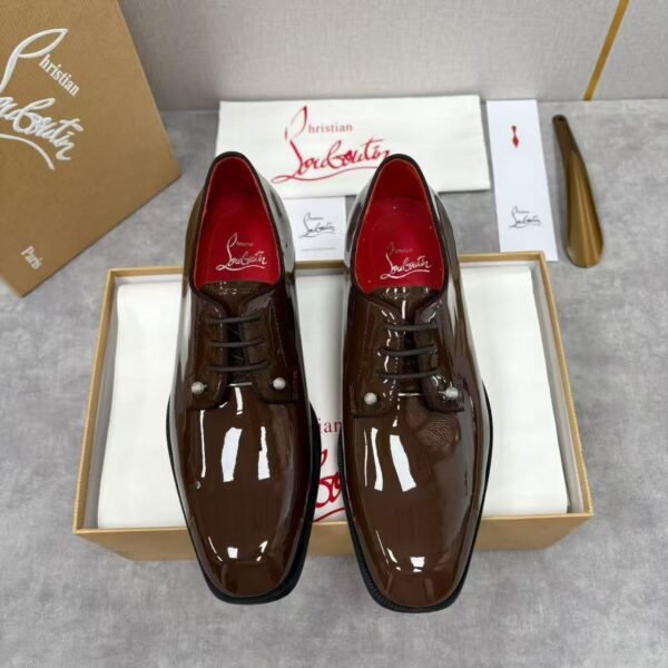 Men's Red Bottom Leather Loafers Slip-On Formal Dress Shoes