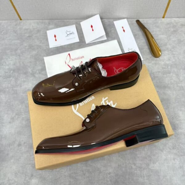 Men's Red Bottom Leather Loafers Slip-On Formal Dress Shoes