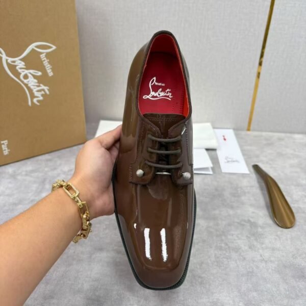 Men's Red Bottom Leather Loafers Slip-On Formal Dress Shoes