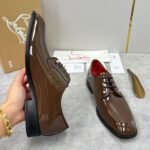 Men's Red Bottom Leather Loafers Slip-On Formal Dress Shoes