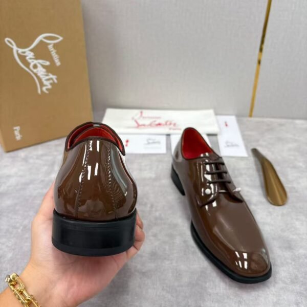 Men's Red Bottom Leather Loafers Slip-On Formal Dress Shoes