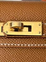 Mini Genuine Leather Top-Handle Crossbody Bag – Classic Brown Vintage Micro Handbag for Women