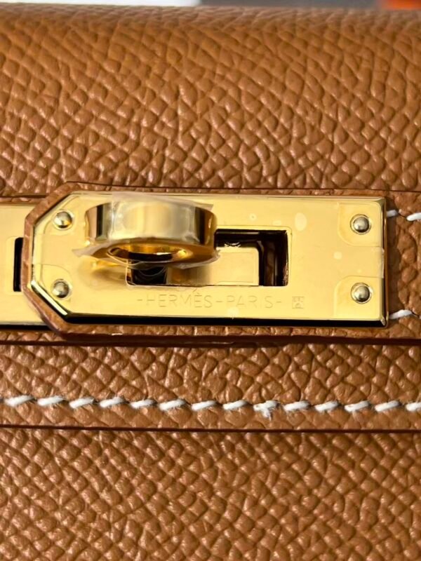 Mini Genuine Leather Top-Handle Crossbody Bag – Classic Brown Vintage Micro Handbag for Women