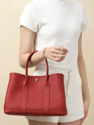 Grained Leather Garden Party Tote | Spacious Everyday Handbag