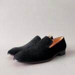 Christian Louboutin Black Suede Venetian Loafers – Minimalist Classic Slip-On