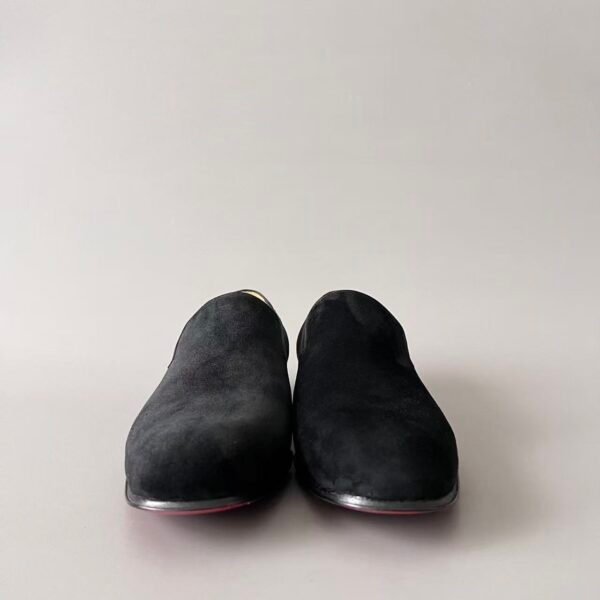 Christian Louboutin Black Suede Venetian Loafers – Minimalist Classic Slip-On