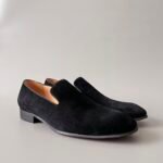 Christian Louboutin Black Suede Venetian Loafers – Minimalist Classic Slip-On