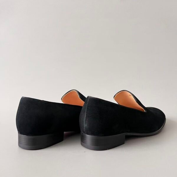Christian Louboutin Black Suede Venetian Loafers – Minimalist Classic Slip-On