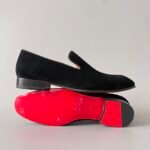 Christian Louboutin Black Suede Venetian Loafers – Minimalist Classic Slip-On