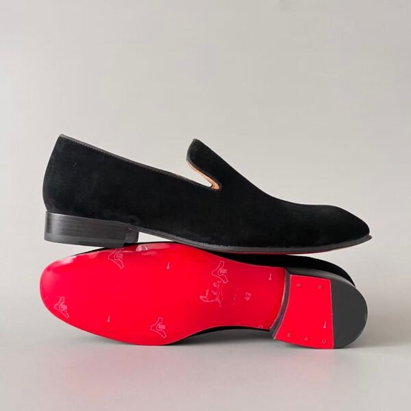 Christian Louboutin Black Suede Venetian Loafers – Minimalist Classic Slip-On