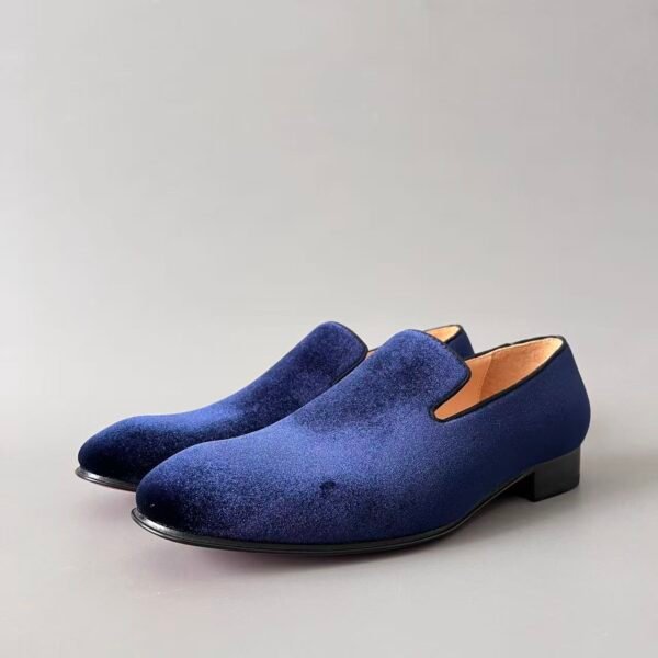 Christian Louboutin Black Suede Venetian Loafers – Minimalist Classic Slip-On