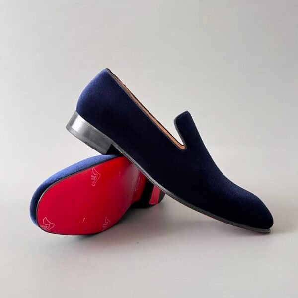 Christian Louboutin Black Suede Venetian Loafers – Minimalist Classic Slip-On