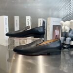 Men's Minimalist Black Leather Loafers - Slip-On Casual & Dress Shoes for Business, Driving & Work