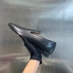 Men's Minimalist Black Leather Loafers - Slip-On Casual & Dress Shoes for Business, Driving & Work