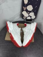 Unisex Designer Red Bottom Chunky Sneakers - Breathable Lycra Mesh Running Shoes, Non-Slip Cushion Platform Walking Sneakers for Men Women