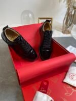Men's & Women's Black Patent Leather Low-Top Sneakers - Premium Calfskin Lined Lace-Up Casual Shoes