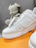 Retro Vintage Basketball Trainer Sneakers – Premium Genuine Leather White Cream Low-Top Shoes for Men & Women