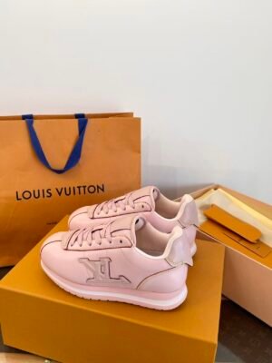 Soft Pink Height Increasing Chunky Sneakers - Ultra Lightweight Thick Sole Retro Casual Walking Shoes for Women