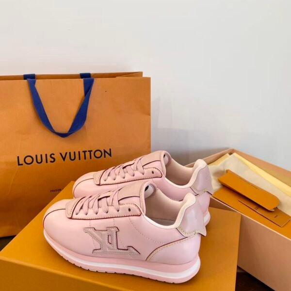 Soft Pink Height Increasing Chunky Sneakers - Ultra Lightweight Thick Sole Retro Casual Walking Shoes for Women